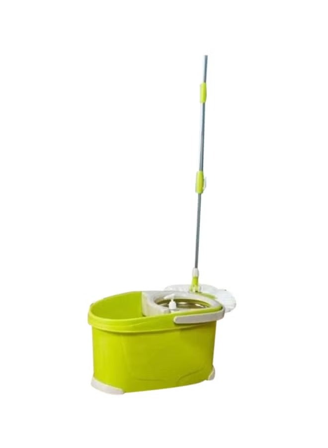 Mop 360° Self-Spin Wringing Mop Bucket Set – Wet & Dry Cleaning System (Green/White) - Image 1